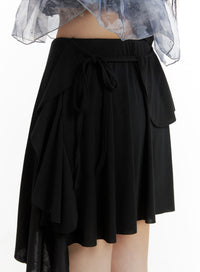 unbalanced-bowknot-detail-cotton-mini-skirt-om426