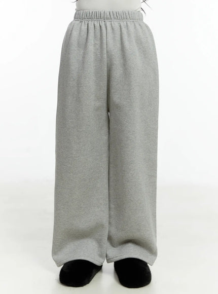 cozy-fleece-lined-wide-leg-sweatpants-cd514 / Gray