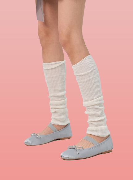 loose-fit-knit-leg-warmer-in302 / Light beige