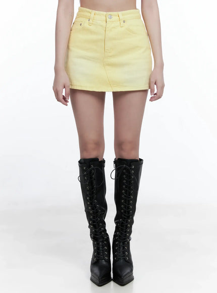 cotton-candy-mini-skirt-cs525 / Yellow