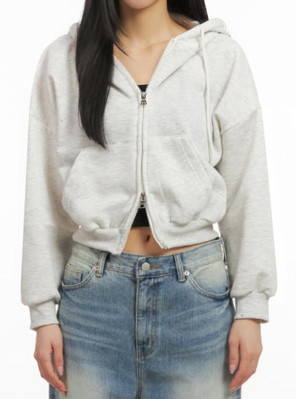 Oversized Zip-Up Hoodie IJ503