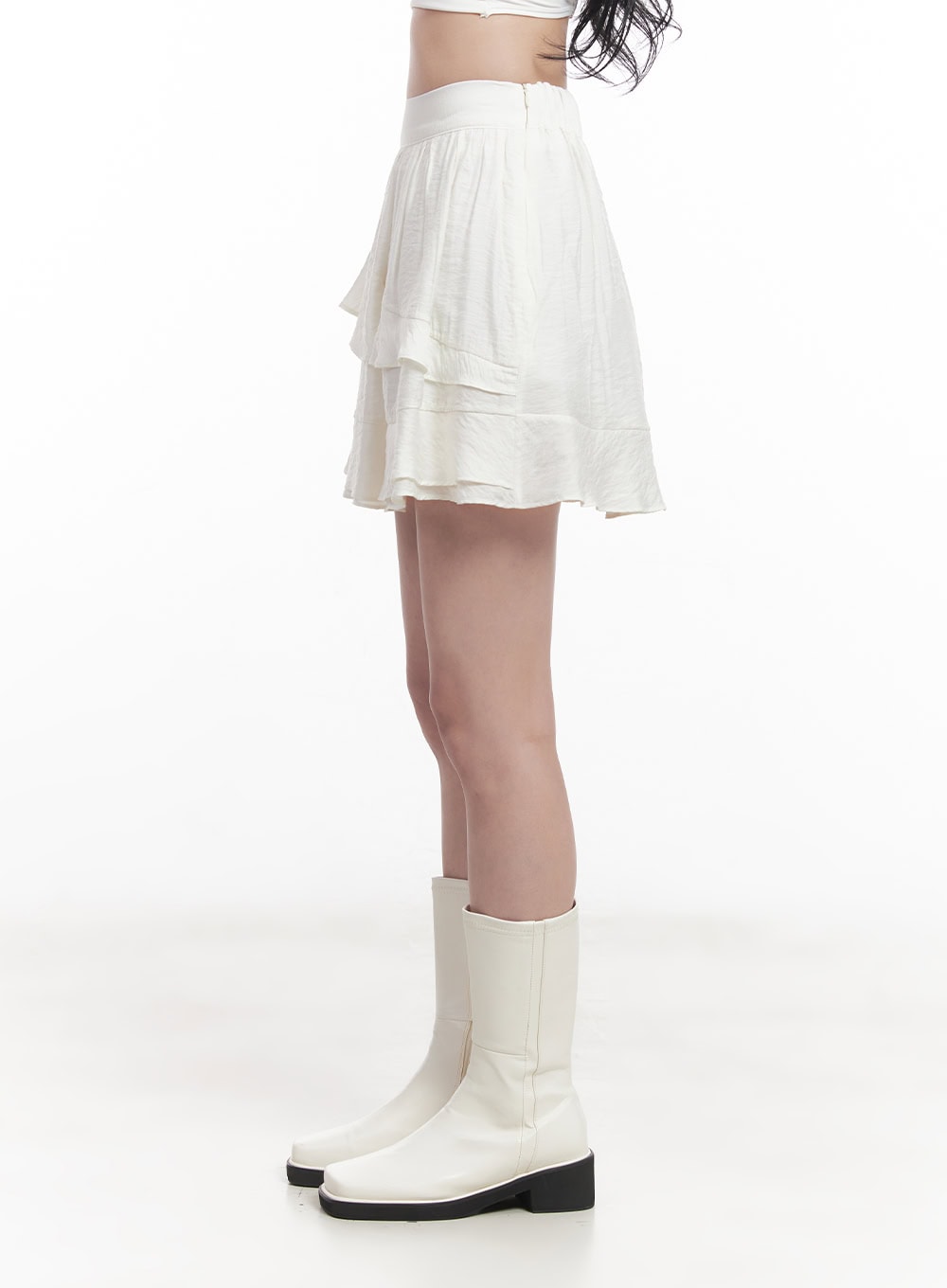 asymmetric-frill-flair-mini-skirt-cy526