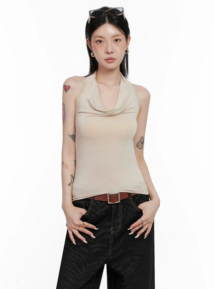 Cowl Neck Top Bolero Set IS508