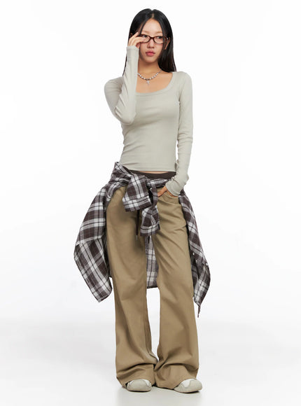 Slim Fit Basic Long Sleeve Top CO515