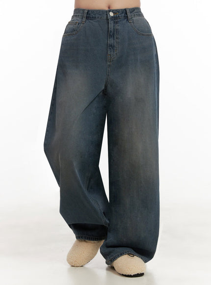 Angie Washed Baggy Jeans IJ510