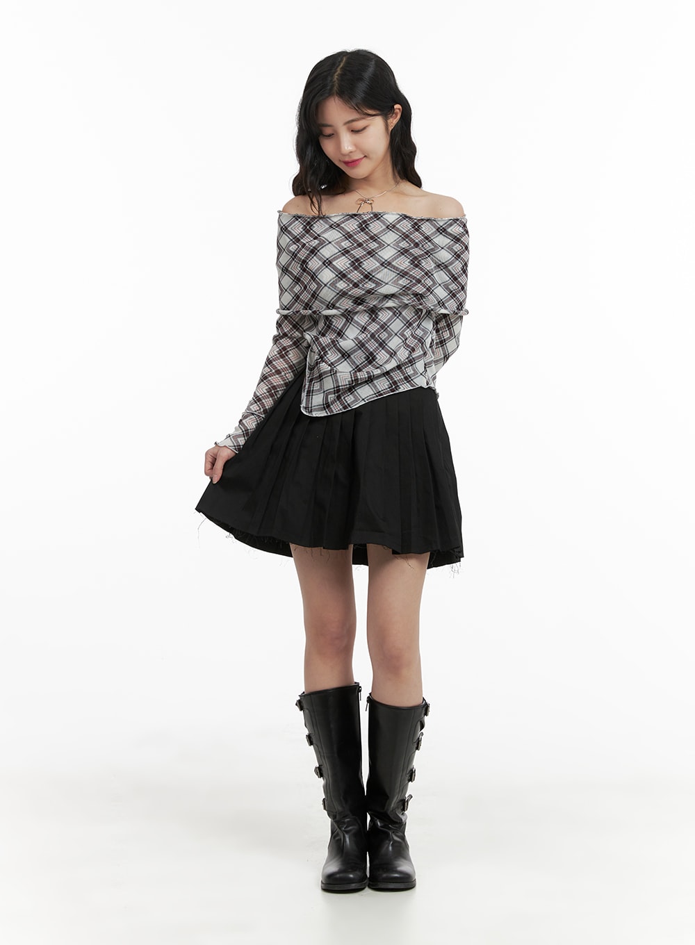 a-line-pleated-mini-skirt-om422