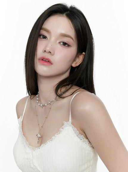 double-chain-cross-necklace-io527