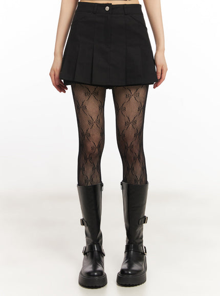 pleated-button-mini-skirt-iy502