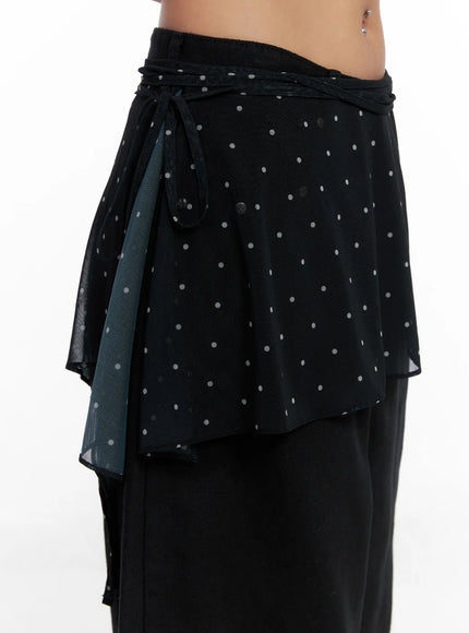 asymmetric-polka-dot-mesh-wrap-mini-skirt-cs524