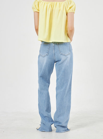 Jeans in heller Waschung OA310