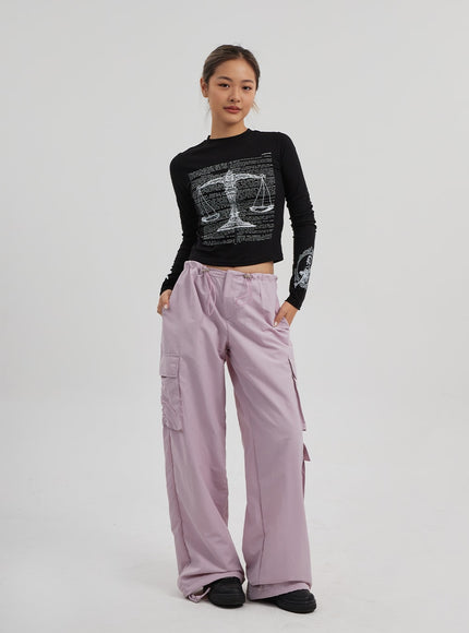 Pantalon Cargo Baggy à Cordon CF313