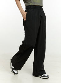 nylon-banded-wide-solid-pants-cl401