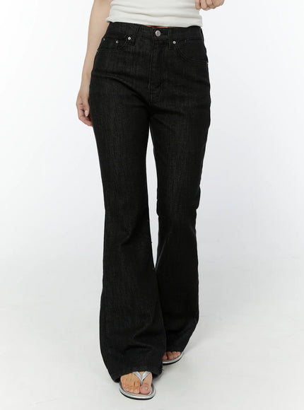 dohee-non-fade-contrast-stitch-bootcut-pants-iy511