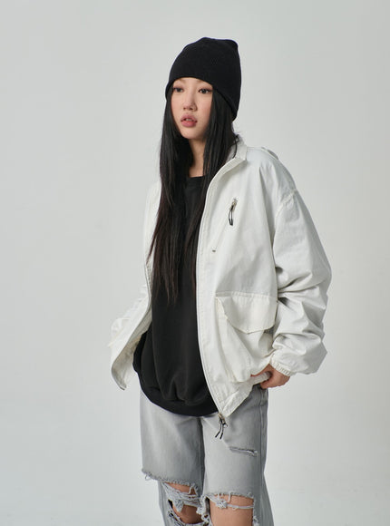 Oversized Zip-Up Jacket IF316