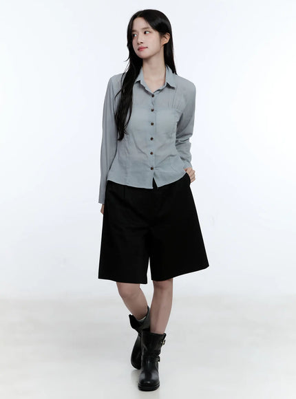 collared-shirred-blouse-cg513