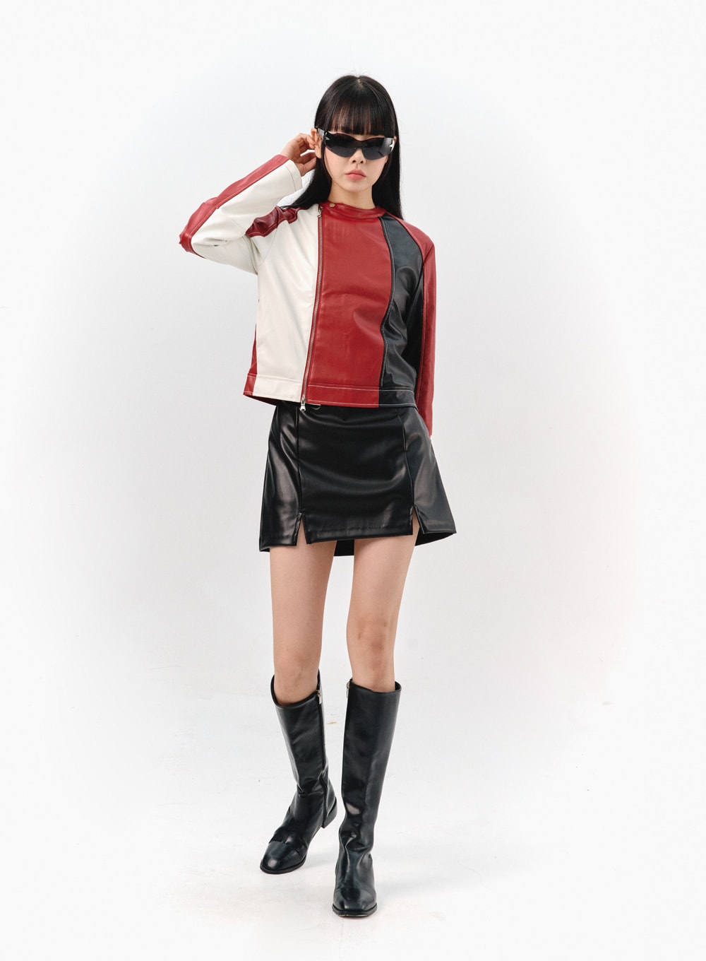 Color block racer clearance jacket