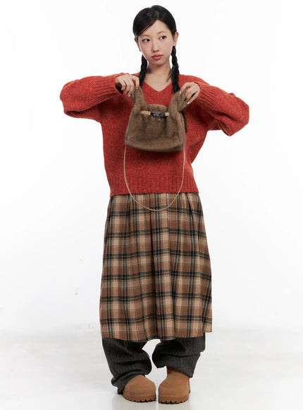 Faux-Fur Buckle Crossbody Bag CD501