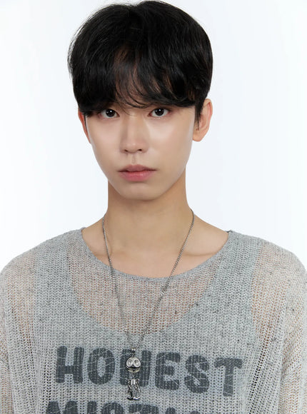 Men's Skull-Charm Necklace IL529