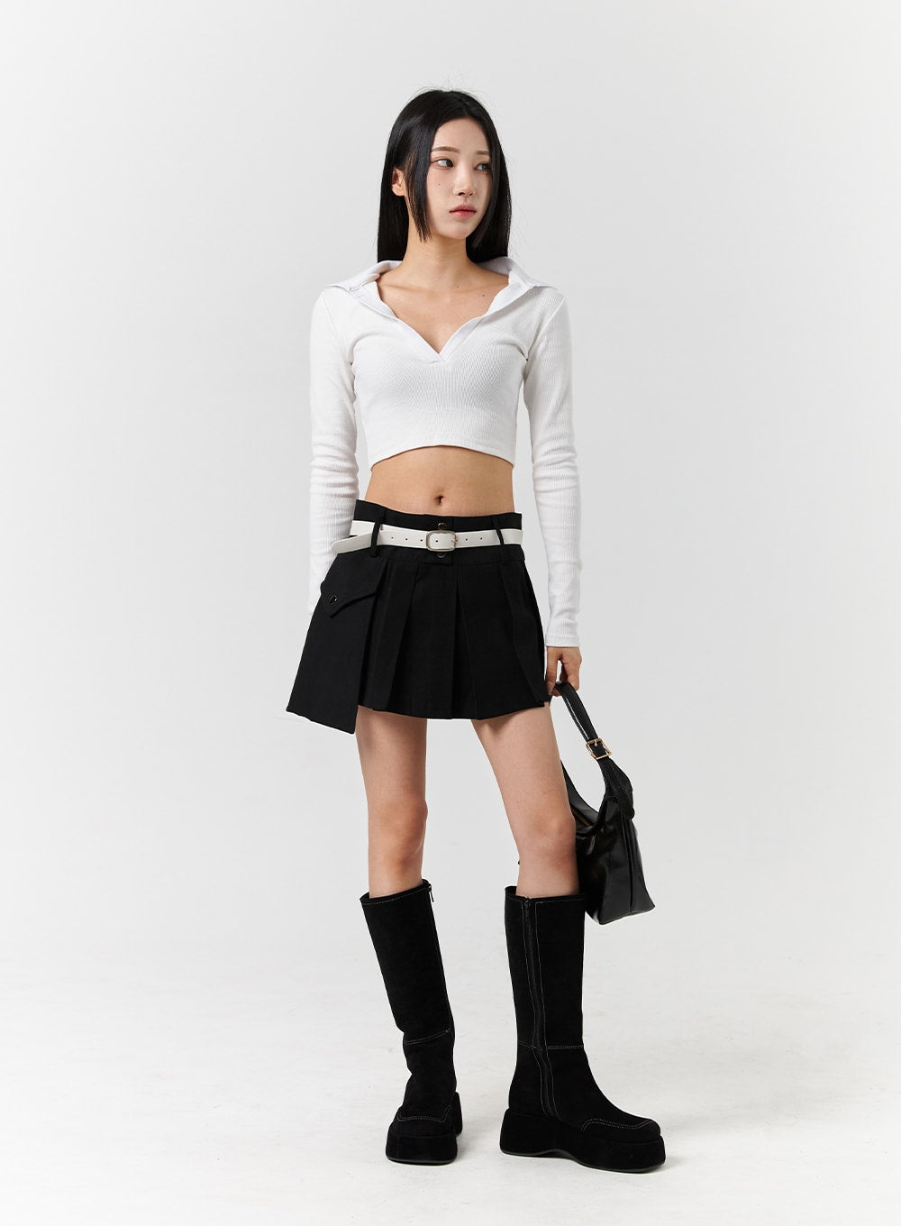 v-neck-collar-long-sleeve-crop-tee-cd322