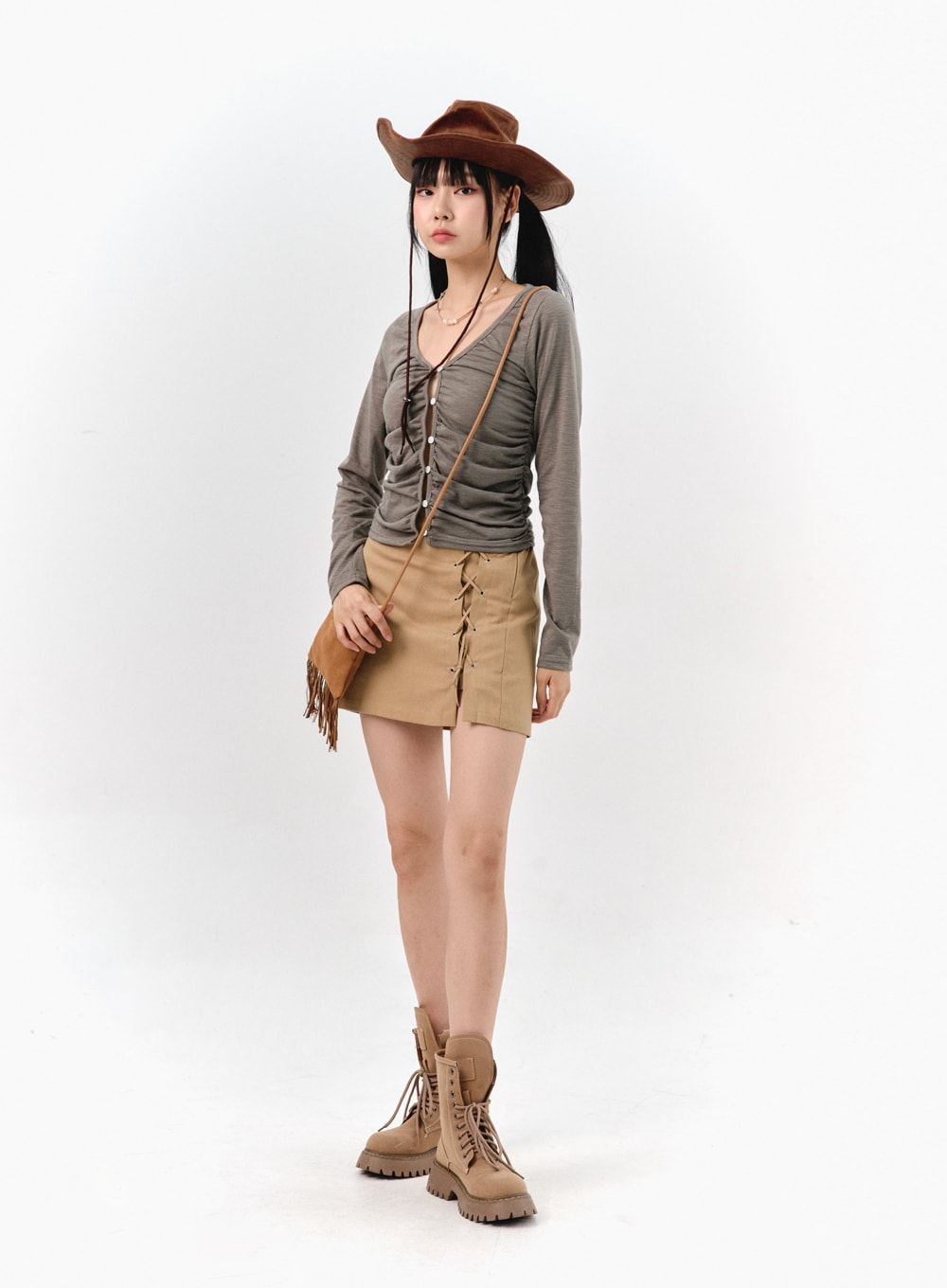 Cargo strap outlet skirt