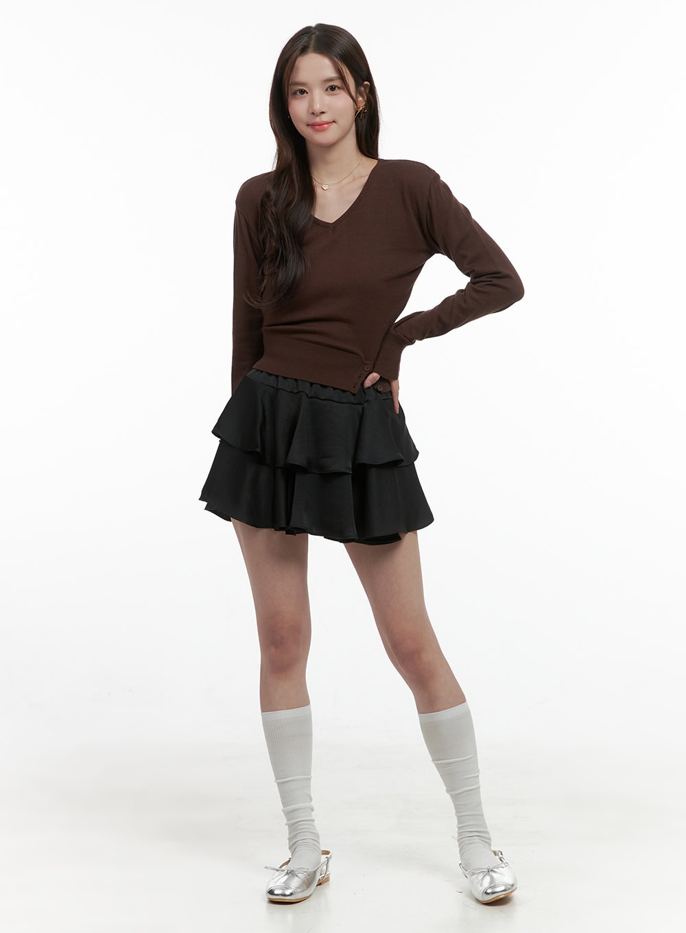 chic-solid-mini-skirt-os416