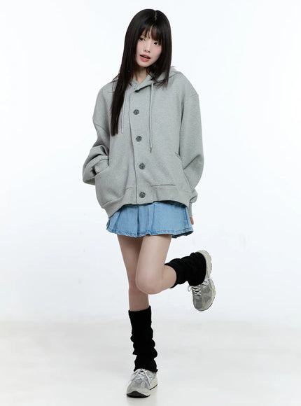 Oversized Buttoned Hoodie CG511