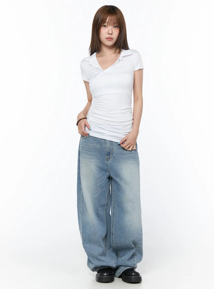 asymmetrical-snap-collar-shirred-tee-cy529