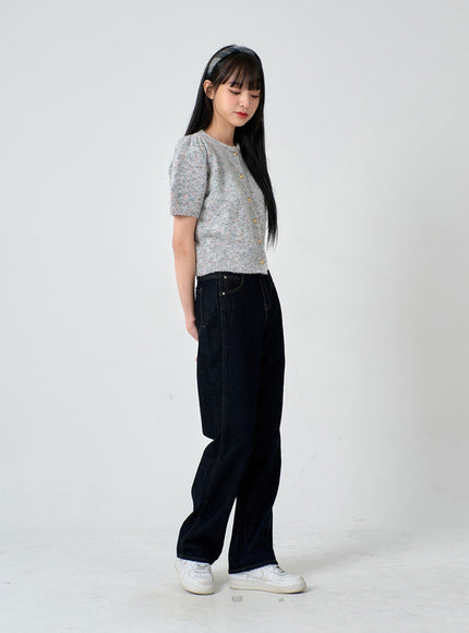 Gerade geschnittene Raw-Denim-Hose ON29