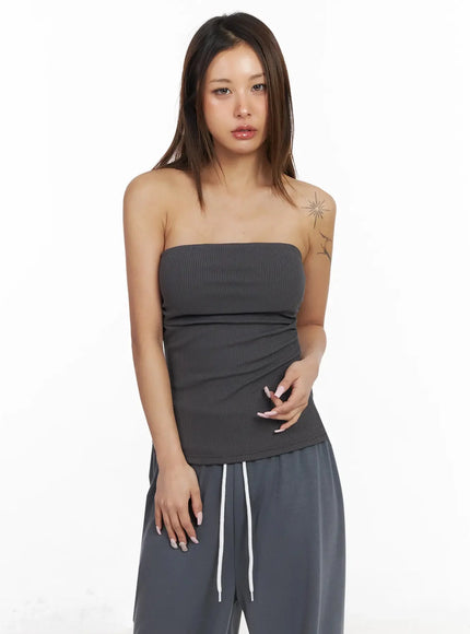 Ribbed Padded Tube Top IY504