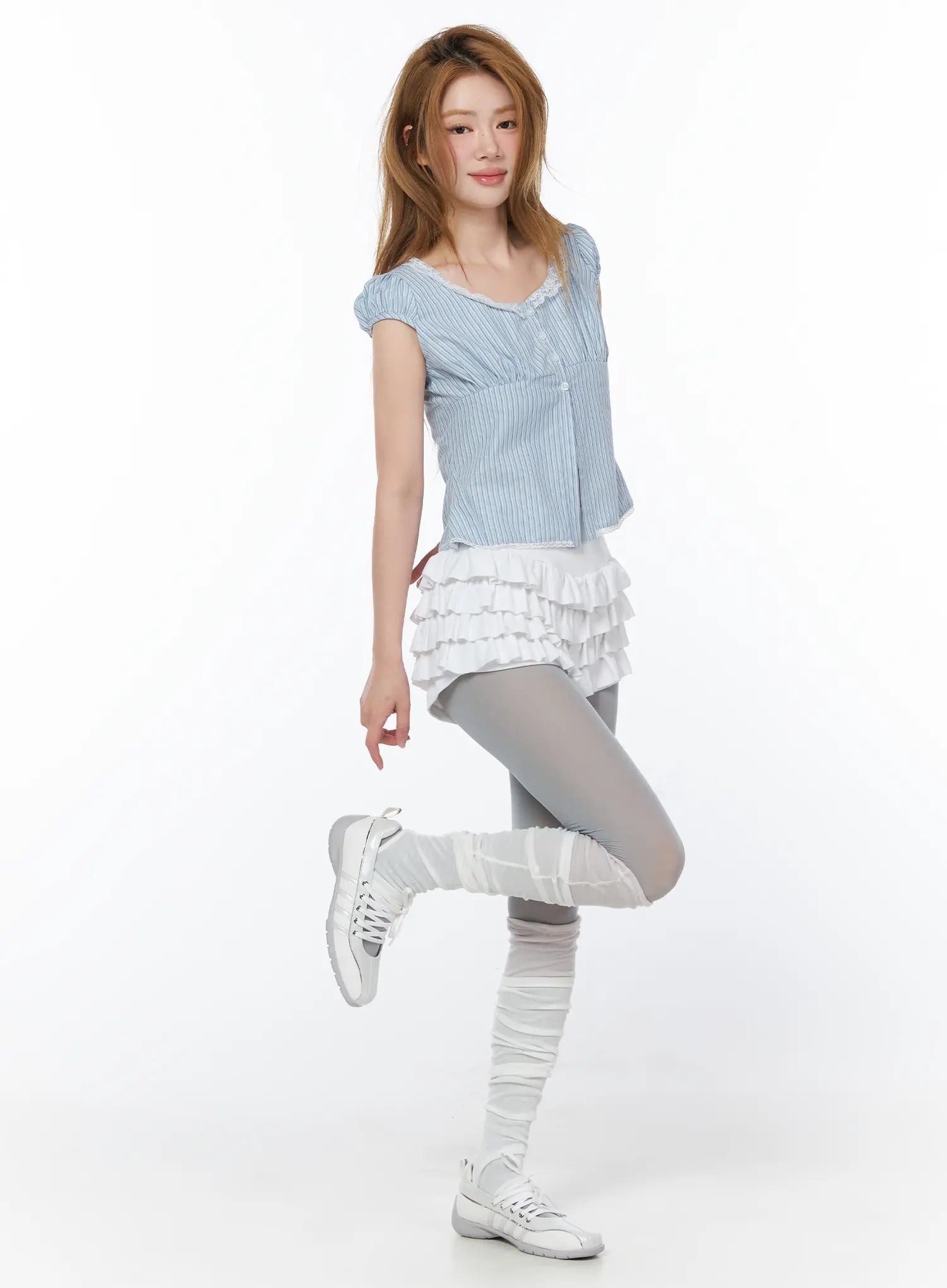 layered-ruffle-mini-skirt-cy508