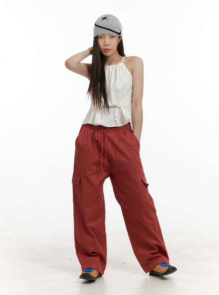 comfy-cargo-pants-red-oa429