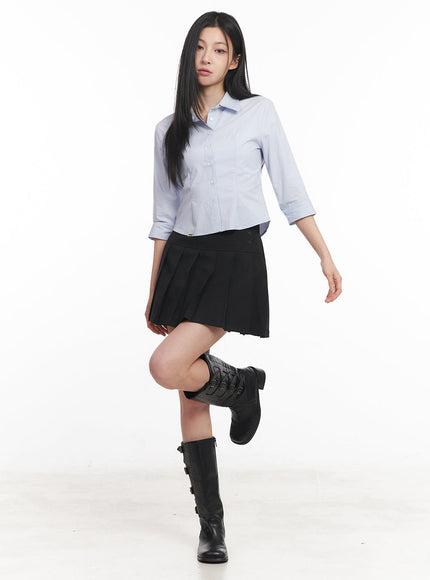 half-sleeve-slim-fit-collared-shirt-iy516