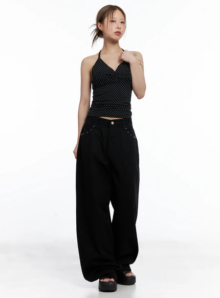 tzuyu-studded-wide-leg-cotton-pants-cl511