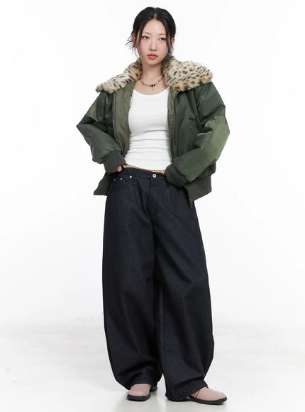 Solana Unwashed Wide-Leg Jeans CN514