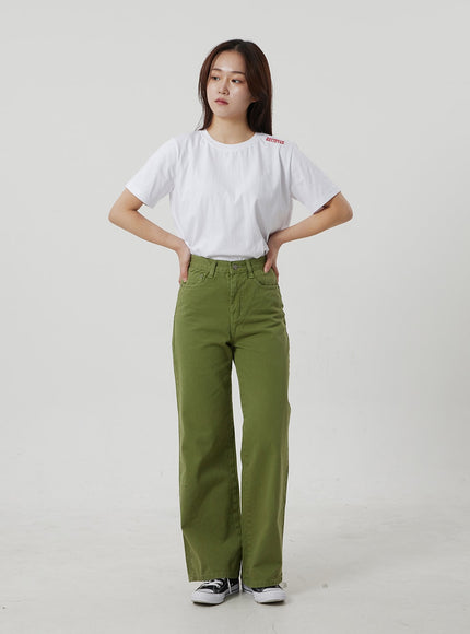 Straight Leg Pants OF306