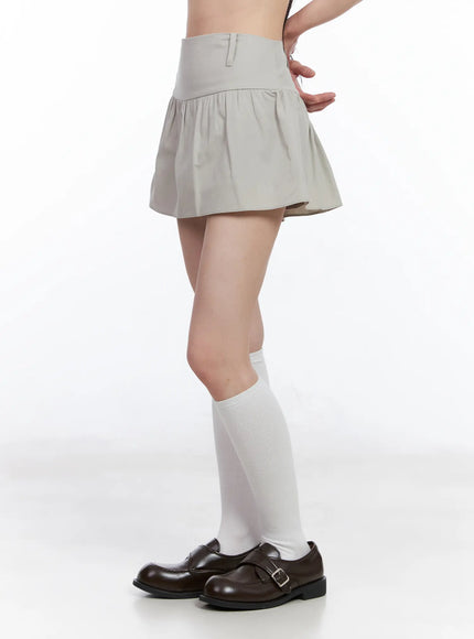 shirred-flared-mini-skirt-cm518