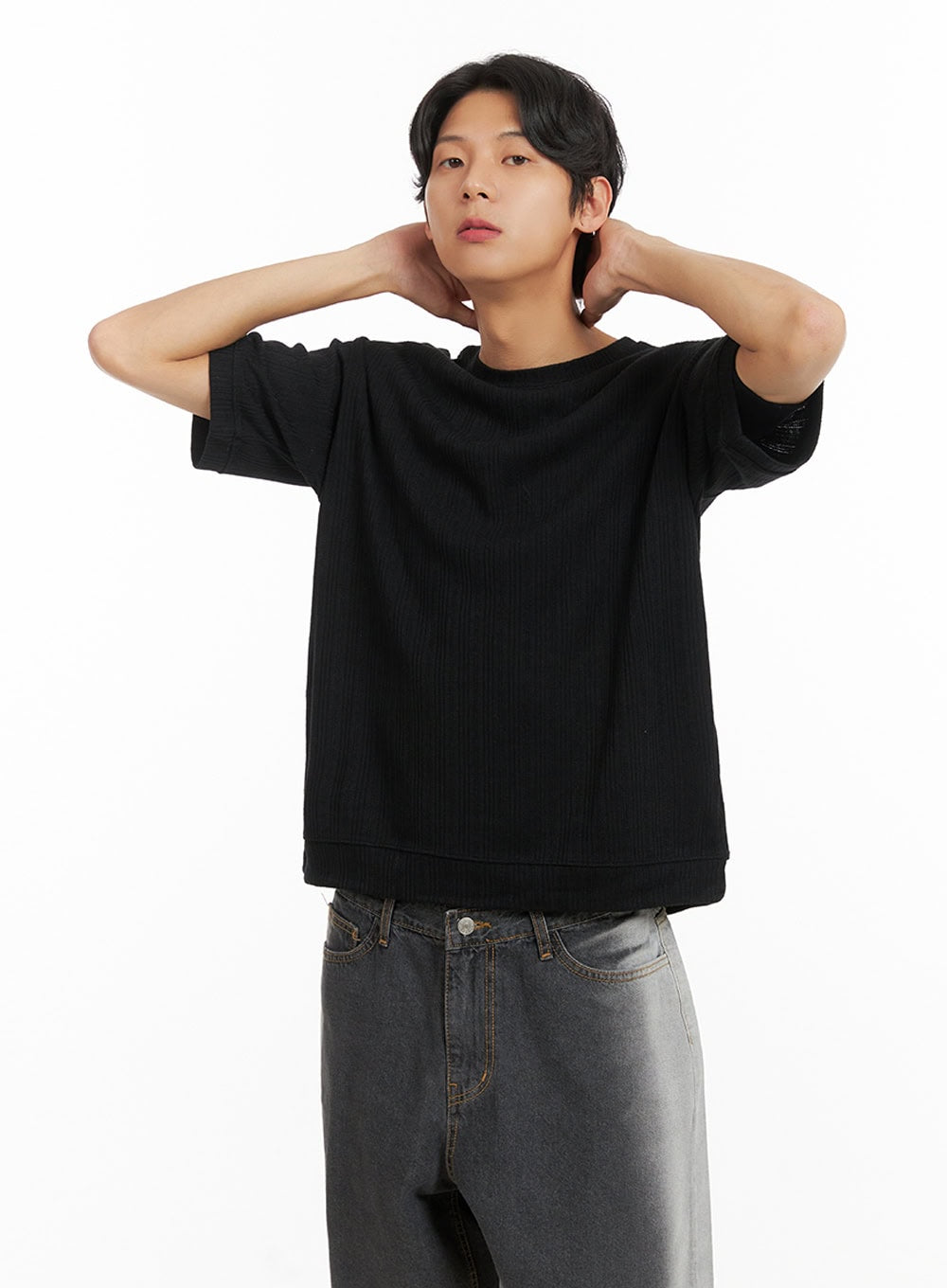 mens-breezy-stripe-t-shirt-black-iy416