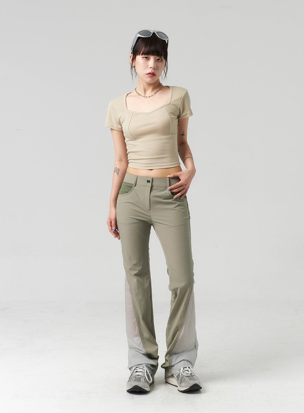 Low-Rise Bootcut Pants