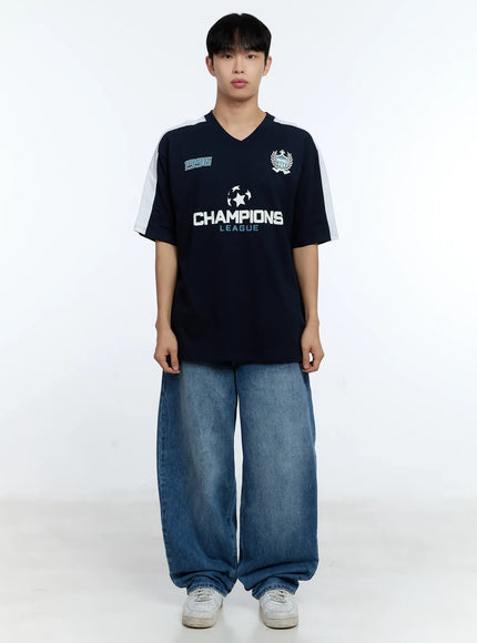 Men's V-Neck Champions League Graphic Jersey IG515