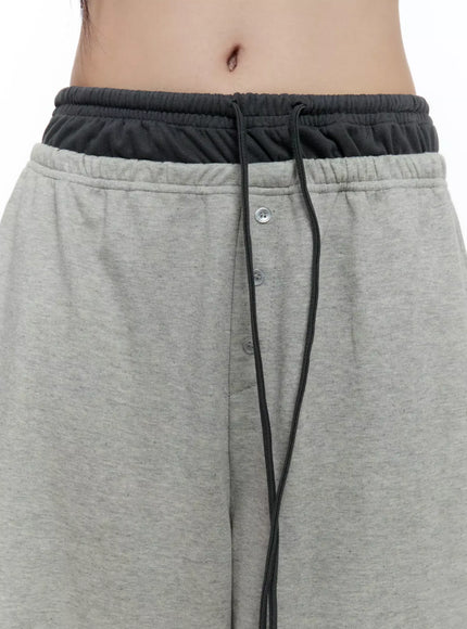 layered-button-baggy-sweatpants-io527