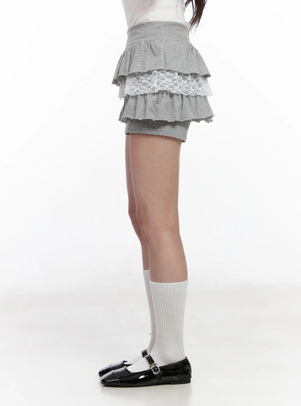 lace-trim-ruffle-skort-cm531