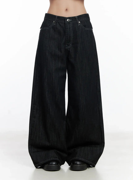 Violet Studded Baggy Jeans CJ530