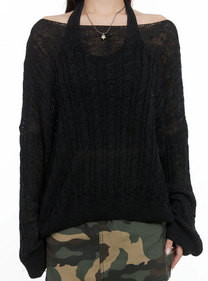 Loose Knit Long Sleeve Top CS502