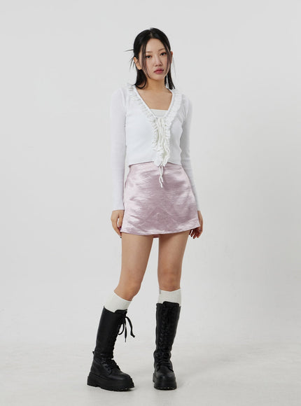 Satin Mini Skirt CJ330