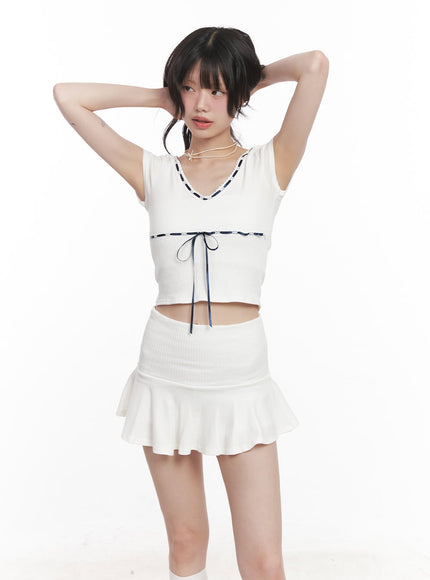 ribbon-v-neck-crop-t-shirt-cy520