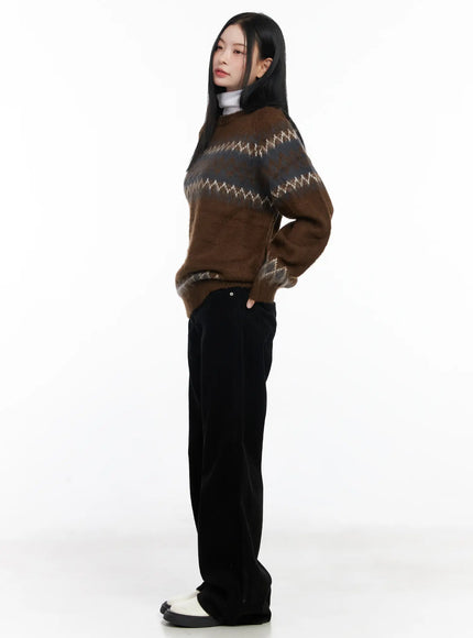 Corduroy Wide-Leg Cotton Pants CJ520