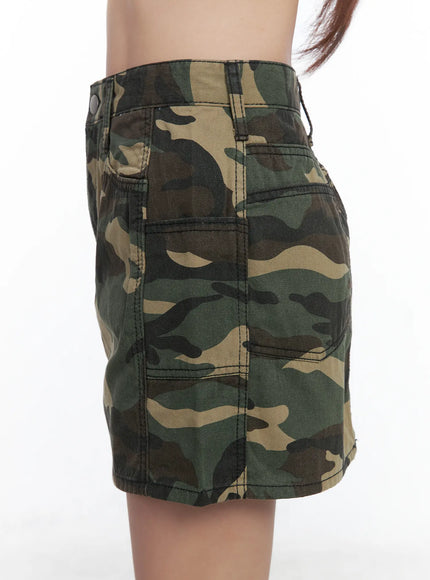 Camo Print Mini Skirt CS502