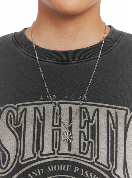 mens-floral-pendant-chain-necklace-is509