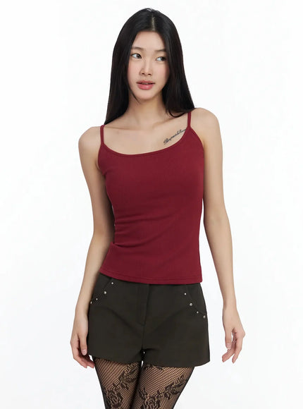 Basic Stretchy Ribbed Tank Top IM530
