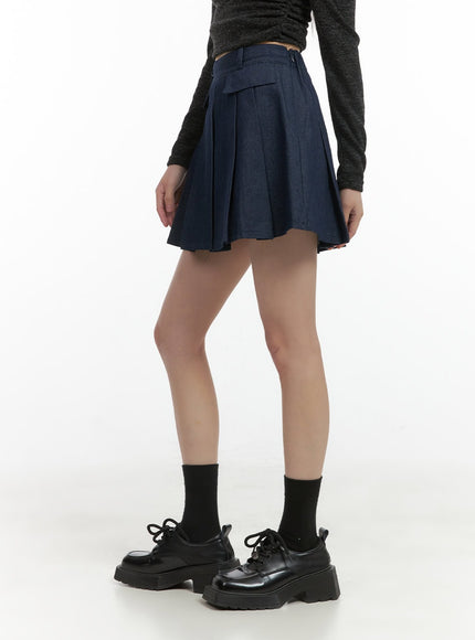 pleated-denim-mini-skirt-co410